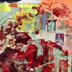 Original Art “If The Shoe Fits” Artwork Mixed Media Painting Frame Ready 11”x14”